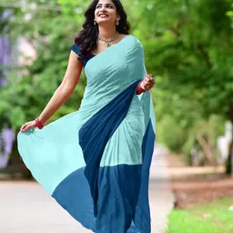 FLOURIOUS Colourblocked Ready to Wear Saree-picture-57