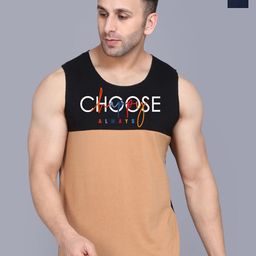 SLOWLORIS Pack Of 2 Printed Combed Cotton Gym Vests VSL26 CMB(CHS BLACKRUST)(LOUD NAVY)-image-77