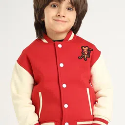 Somersault Unisex Kids Cotton Bomber with Patchwork Jacket-image-25