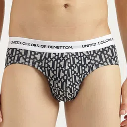 United Colors of Benetton Printed Low-Rise Anti Bacterial Basic Brief-picture-0