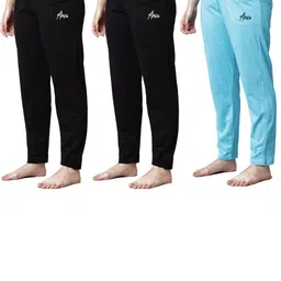 Pack of 3 Women Cotton Regular Fit Pyjama with Side Pockets-image-0