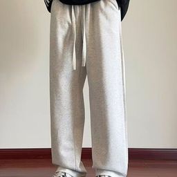HERE&NOW Men Wide Leg Mid Rise Track Pants-image-3
