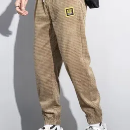 StyleCast Men Self Design Trendy Regular Fit Mid-Rise Trousers-image-31