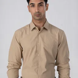 Tailoraedge Men Classic Tailored Fit Solid Spread Collar Semiformal Shirt-picture-34