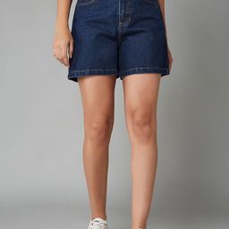 DOLCE CRUDO Women High-Rise Denim Denim Shorts-picture-26
