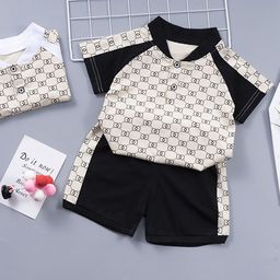 YK Boys Printed Mandarin Collar T-Shirt With Shorts-image-85