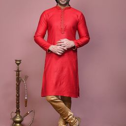 RANAK Men Embroidered Regular Kurta with Pyjamas-picture-16