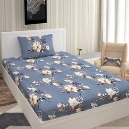 METRO LIVING Red & White Printed Microfiber 130 TC Single Bedsheet Set 2.17 m x 1.45 m-image-53