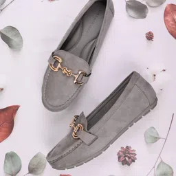 Ronnie Grey Women PU Loafers-image-87
