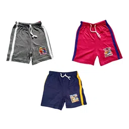 NEW TRINATH HOSIERY Boys Pack of 3 Printed Shorts-image-80