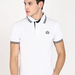 Provogue Men Polo Collar Applique Slim Fit T-shirt-image-38