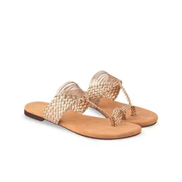 Shoetopia Women Embellished Ethnic One Toe Flats-16