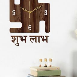 Freny Exim Brown Analogue Wood Wall Clock-10