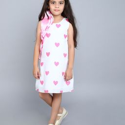 Pink Chick Girl Print Ruffled Shift Dress-62