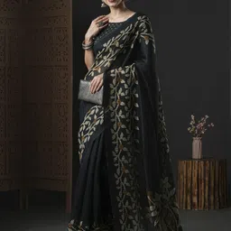 KALINI Solid Block Printed Saree-picture-4
