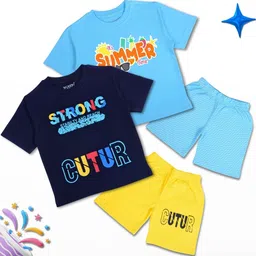 WORTON FASHION Kids 2 Set Printed T-shirt & Shorts-picture-6