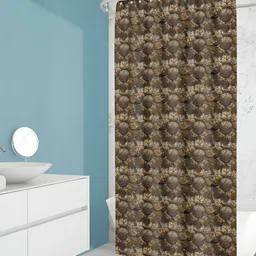ArtzFolio Beige Printed Waterproof Shower Curtain-65