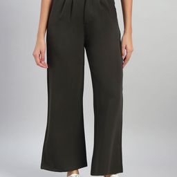 Chemistry Women Smart Straight Fit High-Rise Lint Free Pleated Korean Trousers-image-22
