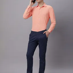 Wear Your Opinion Men Relaxed Spread Collar Solid Semiformal Shirt-picture-48