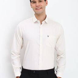 Allen Solly Men Spread Collar Vertical Striped Cotton Slim Fit Formal Shirt-picture-8