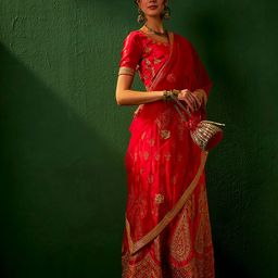 DEVATITHI Embroidered Thread Work Silk Semi-Stitched Lehenga & Blouse With Dupatta-picture-31