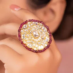 Tyaani Jewellery by Karan Johar Women Red Ring Diamond-image-61