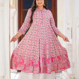 IKRASS Geometric Printed Shirt Neck Anarkali Kurta-39