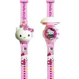 SWADESI STUFF Unisex Kids Printed Dial & Straps Digital Multi Function Automatic Watch 3D KITTY image 5