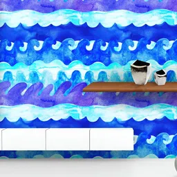 ArtzFolio Printed UV-Resistant Anti-Bacterial Watercolor Greek Rhombus Peel & Stick Wallpaper-24