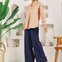 FIORRA Women Solid Lace Palazzos-image-57