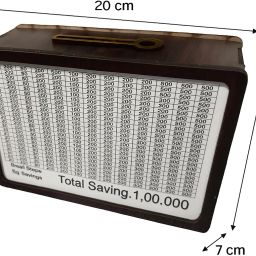 vicorp Wooden Money Saving Box | Coin Box for Saving | Counting Target Money Box image 2