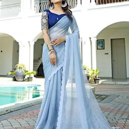 K 5 Fashion Pure Chiffon Saree-picture-45