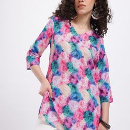 Anouk Rustic Floral Printed V-Neck Straight Kurta-picture-10