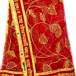 Net Embroidered Red Women Dupatta-image-85