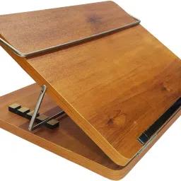 Novelty Store Solid Compartments Foldabel, Height Adjustable, Comfotable Writing/Sketching/Drawing Table/Laptop Stand/Table Top Wooden-Peak-12 x 16 Laptop Stand-image-30