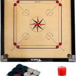Carrom Boad 32 Inches Heavy Wooden Gloss Finish with Coins, Powder & Stricker 80 cm Carrom Board-picture-12
