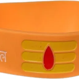 Mahakal Silicone Peach Colour Wristband Men Wrist Band-image-59