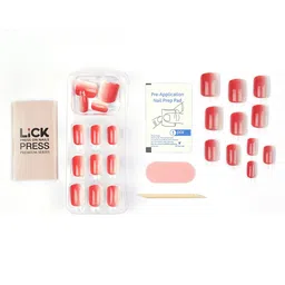LICK 24 Pieces Reusable False Press-On Nails Extensions with Application Kit - LKB-88-16 image 4