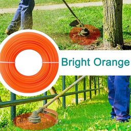 sadaiv nipun dil se desh seva Sadaiv Nipun Nylon Grass Strimmer Line Diameter 2.4mm Length 50m Round Rope Weed Trimmer String Wire Line for Park Garden Yard Field Lawn, Orange image 3