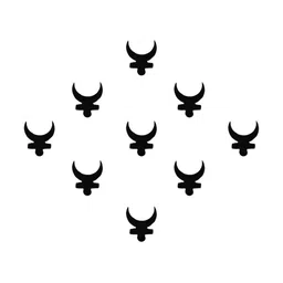 Comet Busters 9 Pcs Reusable Crescent-Shaped Designer Bindis - Black image 2