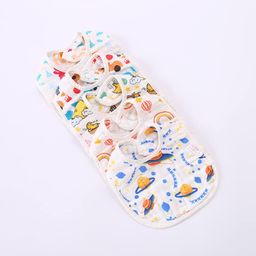 BabyGo Muslin Pure Cotton Cartoon Print 8 Layer Baby Bibs Set of 2 (Multicolor) image 5