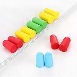 mollensiuer 10 Pairs Assorted Color Soft Ear Plugs Protection Foam Earplug Noise Reduction with Plastic Storage Case for Sleeping, Hearing Protection, Studying, Working image 3