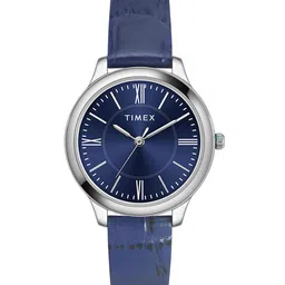Timex Women Brass Dial & Leather Straps Analogue Watch TWEL149SMU08-16