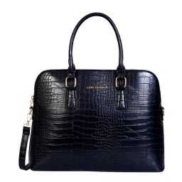 Lino Perros Women's Black Synthetic Leather Satchel-picture-0