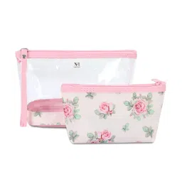 NFI Essentials Women's Floral Cosmetic Travel Makeup Pouch (Pack of 2)-picture-49