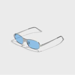 SAM AND MARSHALL Benedict 400UV Protection Metal Rectangle Blue Sunglasses-picture-37