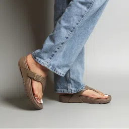 Indifeet Brown Comfortable and Casual Rubber Slip On Flipflops-picture-35
