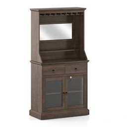 urban ladder Riveria Solid Wood Bar Cabinet in Danish Walnut Finish-picture-12
