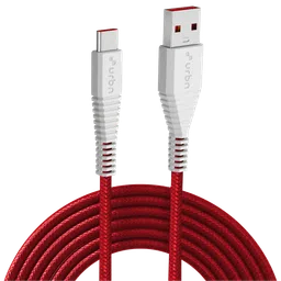 urbn Type C to Type A 5 Feet (1.5M) Cable (Nylon Braided, Red)-26
