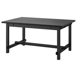ikea nordviken Extendable table, black, 152/223x95 cm-picture-21